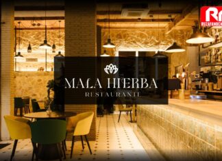 Interior restaurante romántico Malahierba cerca de Aragón